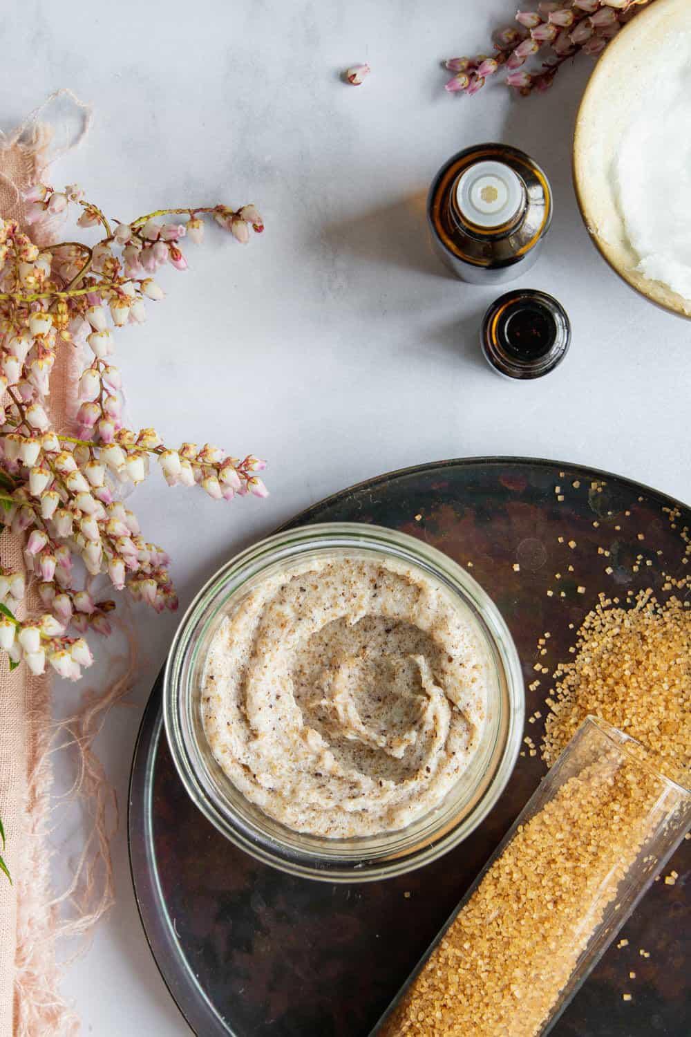 Natural Whipped Sugar Scrub, Goats Milk and Raw Honey, 8oz